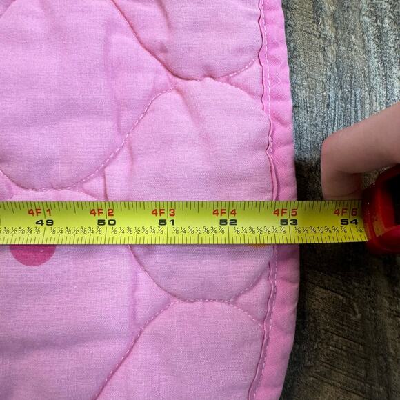 Vintage Disney Ballerina Minnie Mouse Pink Blanket Comforter 39.5”X53 - Picture 9 of 10